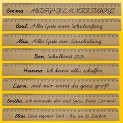 Zeige Details für Lineal Holz - 30 cm  - incl. Personalisierter Lasergravur Bild von Lineal Holz - 30 cm  - incl. Personalisierter Lasergravur