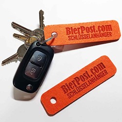 Zeige Details für Schlüsselamhänger  aus FILZ - 10 x 3 cm  - incl. Personalisierter Lasergravur Bild von Schlüsselamhänger  aus FILZ - 10 x 3 cm  - incl. Personalisierter Lasergravur