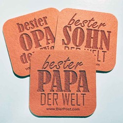 Zeige Details für Untersetzer aus FILZ - ca. 9,3 x 9,3 cm  - BESTE(R) mit Auswahl Bild von Untersetzer aus FILZ - ca. 9,3 x 9,3 cm  - BESTE(R) mit Auswahl