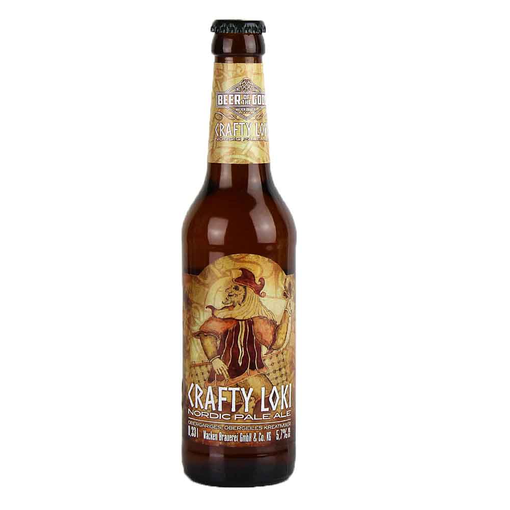 Bild von Wacken Bier - CRAFTY LOKI - NORDIC PALE ALE -  0,33l  ( MHD 17. SEPTEMBER 2025 )