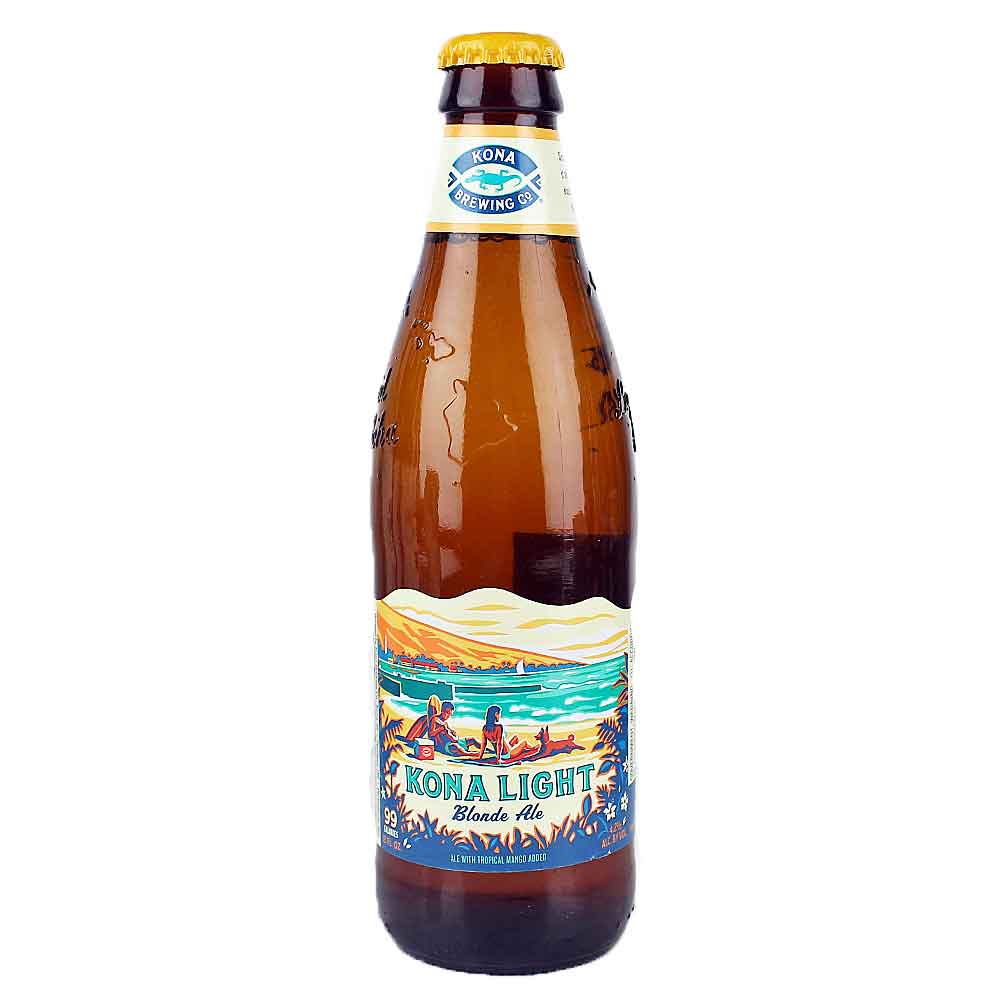 Bild von Kona Bier - KONA LIGHT -  BLONDE ALE - aus Hawaii 0,35l ( MHD 16. OKTOBER 2024 )