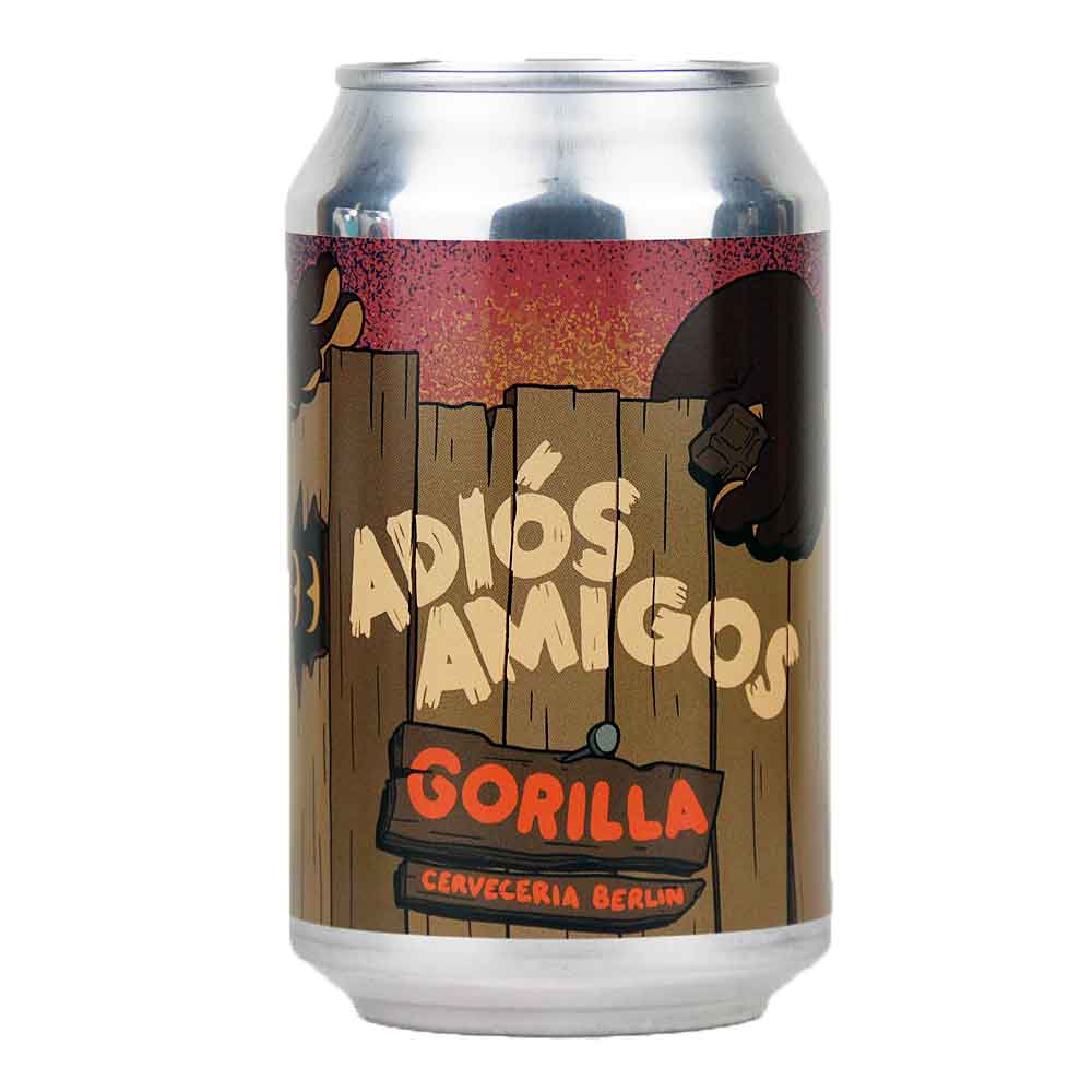 Bild von Gorilla - ADIOS AMIGOS - STOUT - Berlin - Dose 0,33l  ( MHD 11. Februar 2025 )