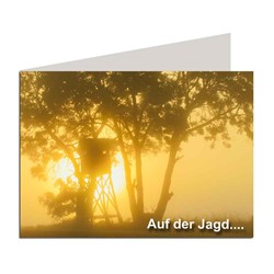 Bild von BierPostCARD - "Auf der Jagd...." Klappkarte gedruckt auf hochwertigem Recyclingpapier A6 im Briefumschlag