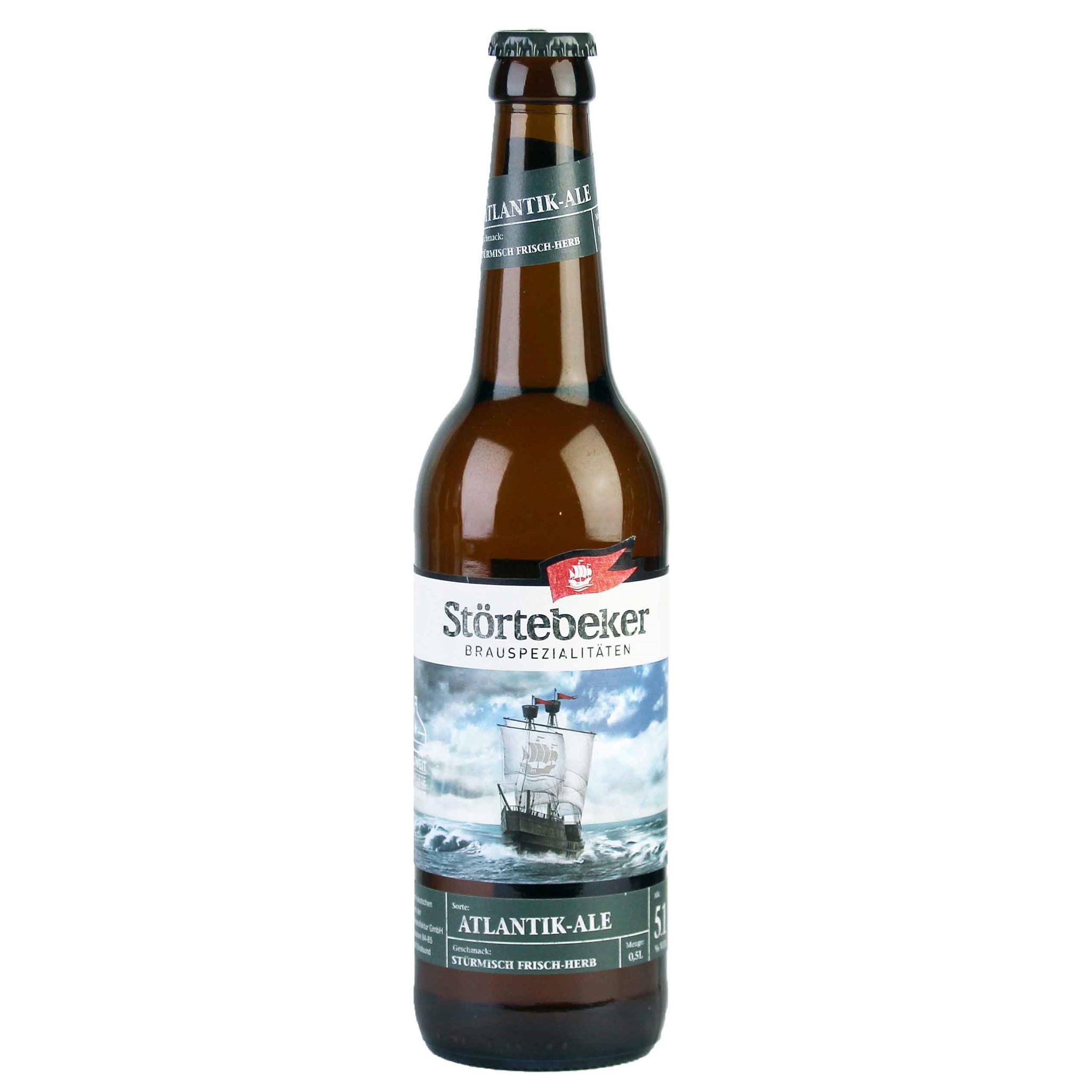 Bild von Störtebeker Bier - ATLANTIK ALE - Pale Ale aus Stralsund 0,5l  ( MHD 21. JUNI 2024 )