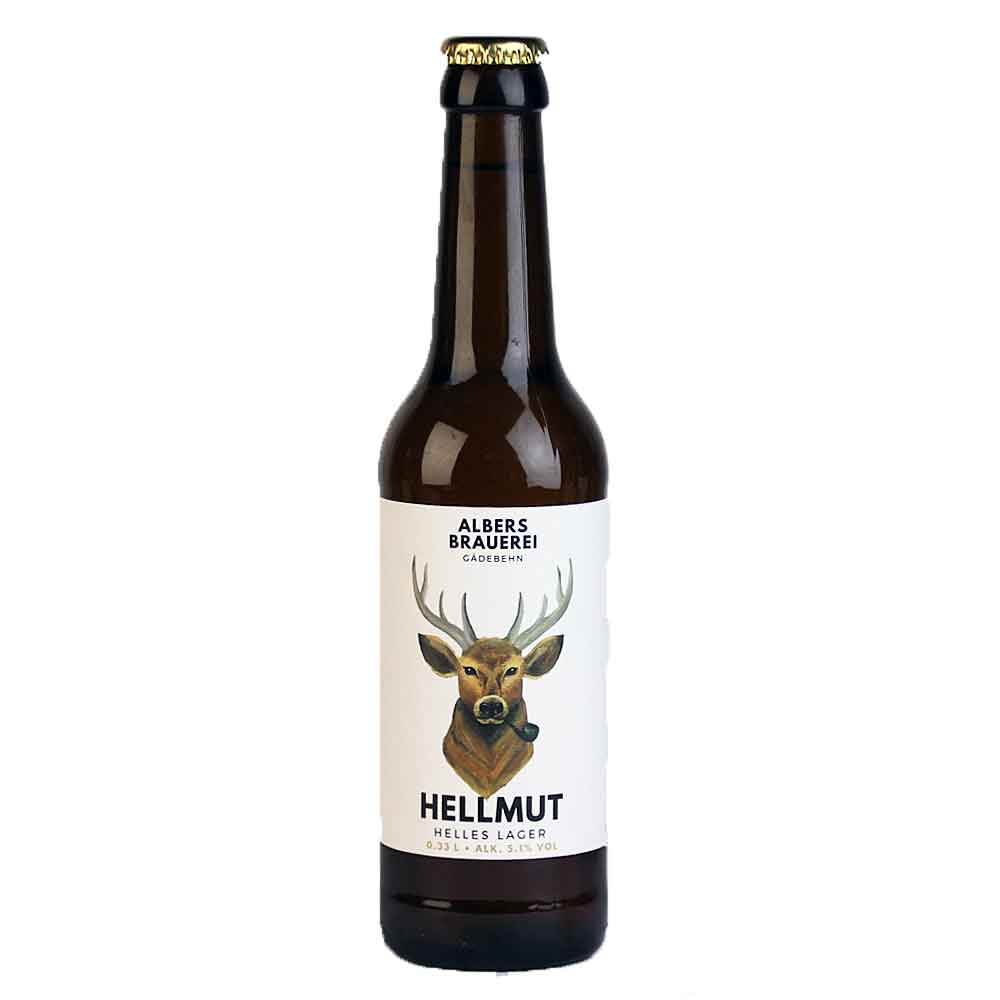 Bild von Albers Brauerei - HELLMUT - HELLES LAGER - 0,33l   ( MHD 18. NOVEMBER 2024 )