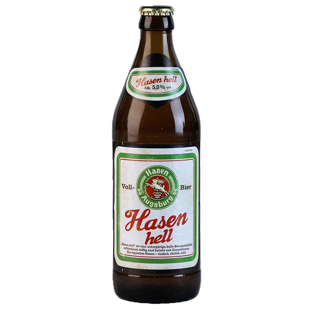 Bild von Hasen Bräu - Augsburger - HASEN HELL - 0,5l ( MHD 24. MÄRZ 2026 )