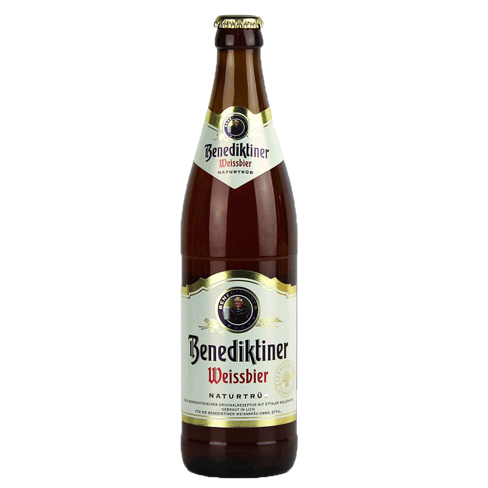 Bild von BENEDIKTINER - WEISSBIER  - 0,5l ( MHD 18. OKTOBER 2024 )