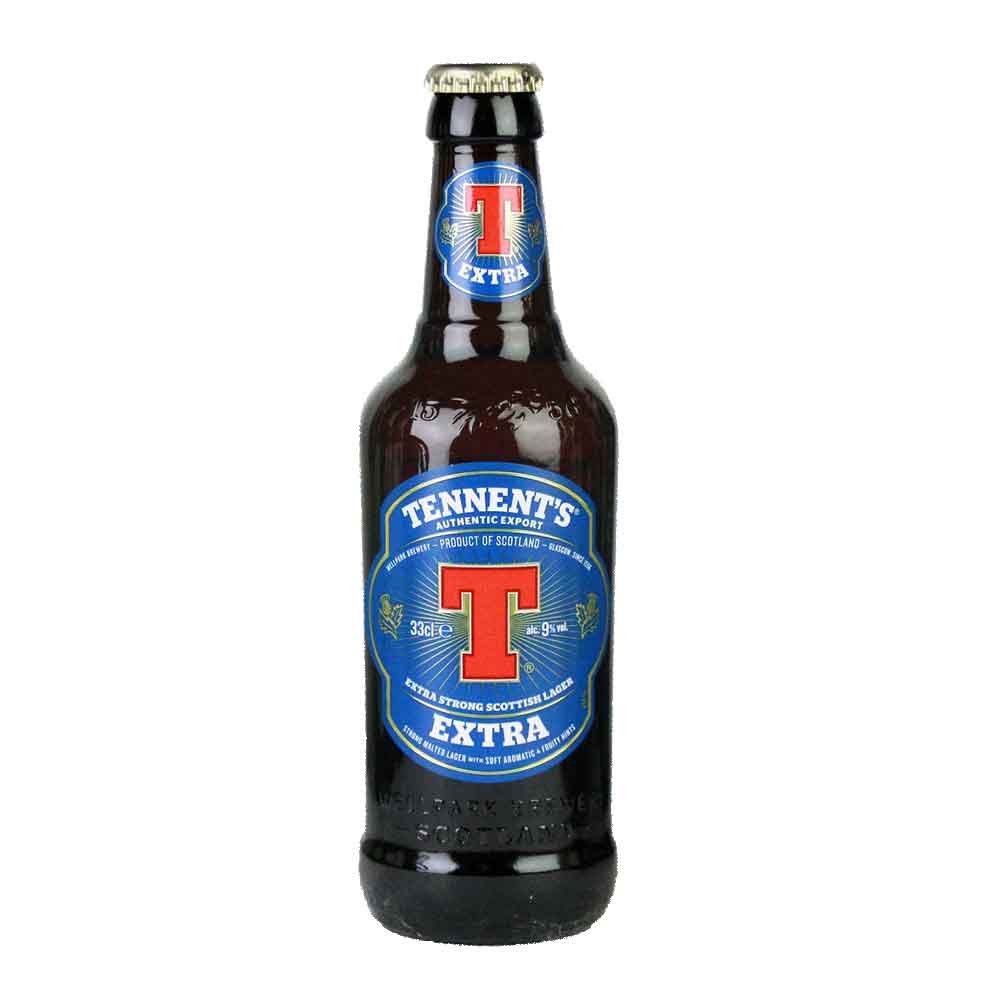 Bild von Tennents - EXTRA STRONG SCOTTICH LAGER -  aus Schottland - 0,33l ( MHD 30. SEPTEMBER 2024 )