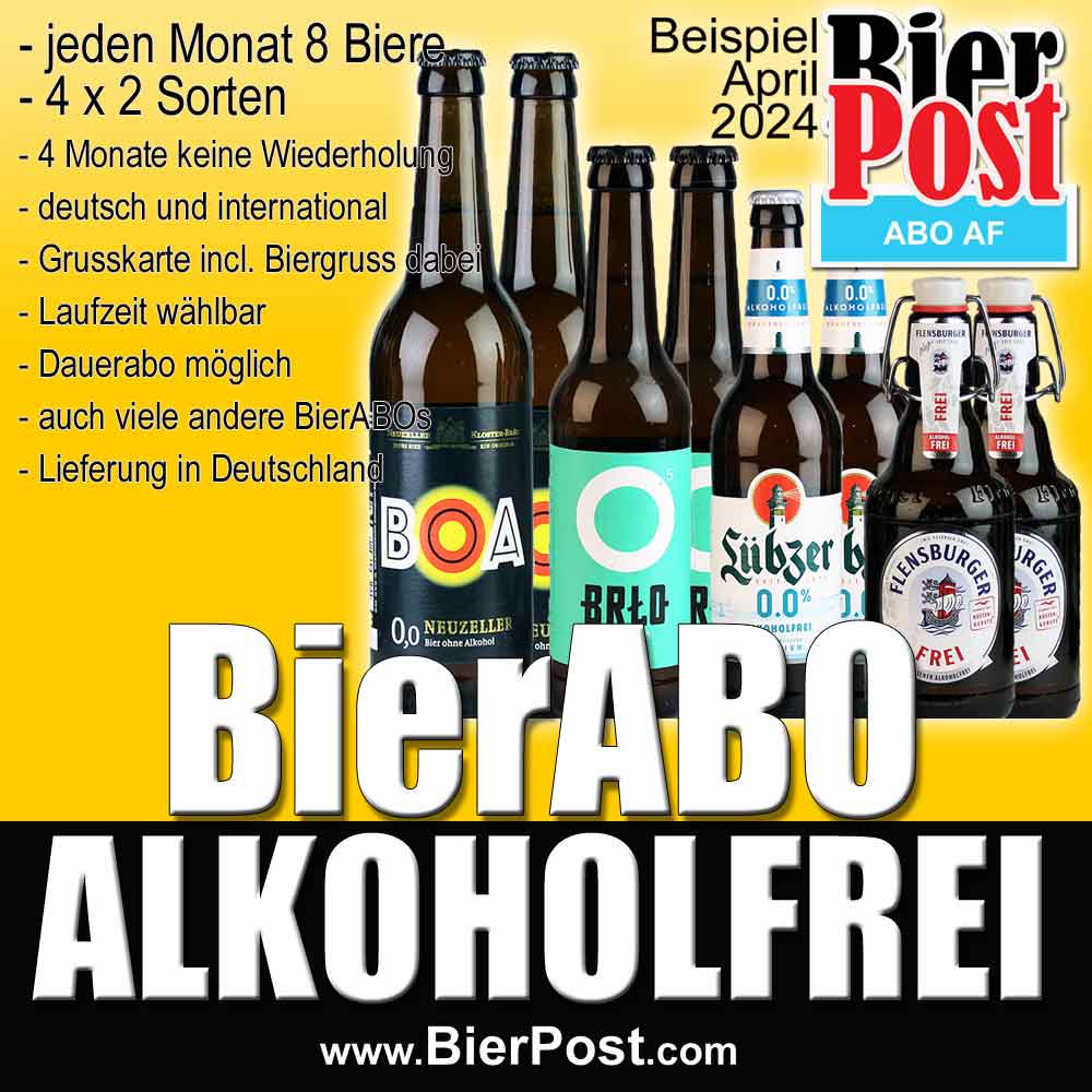 Bild von BierPostABO - ALKOHOLFREI - incl. Versand in DE, incl BierPostCARD 