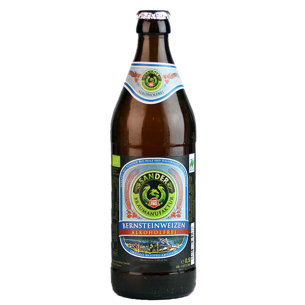 Bild von Sander - BERNSTEIN WEIZEN - ALKOHOLFREI - Bio-Bier aus Worms - 0,5l  ( MHD 07.  JULI 2026 )
