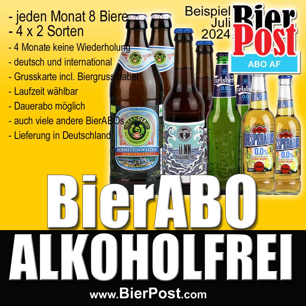 Bild von BierPostABO - ALKOHOLFREI - incl. Versand in DE, incl BierPostCARD 