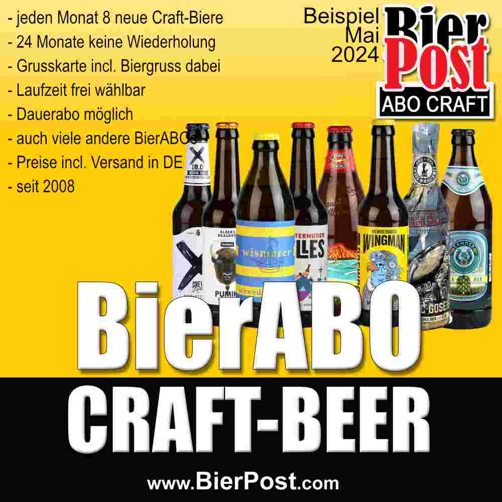 Bild von BierPostABO - CRAFTBEER - DEUTSCH und INTERNATIONAL - incl. Versand in DE, incl BierPostCARD 