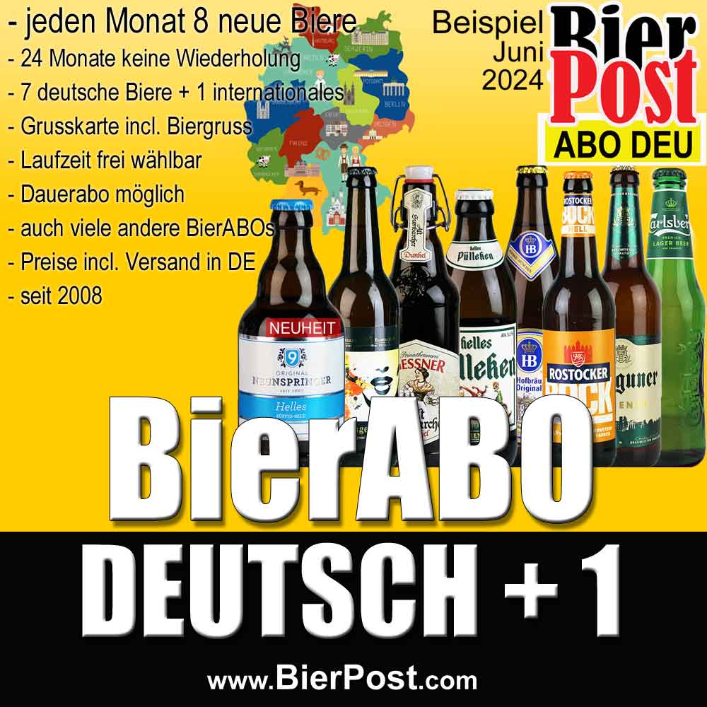 Bild von BierPostABO "DEUTSCH+1" -  incl. Versand in DE, incl BierPostCARD 