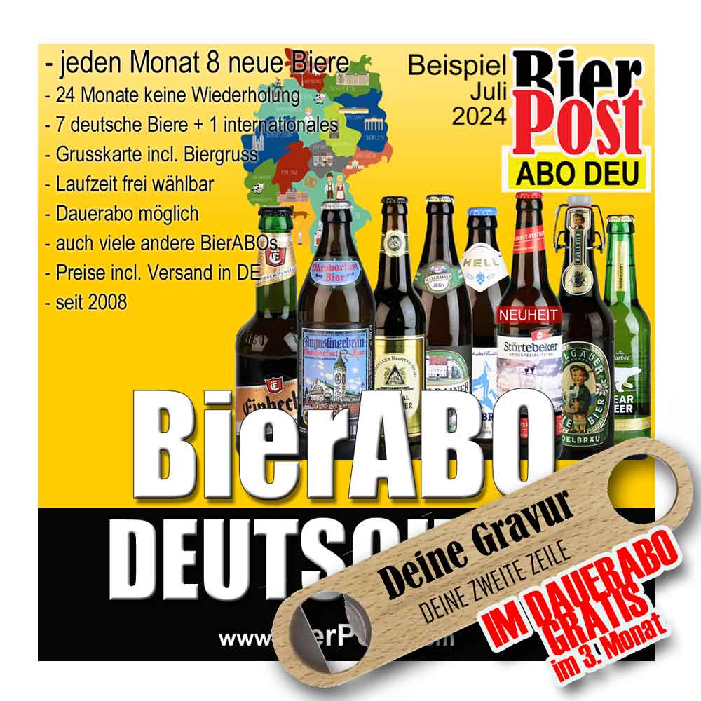 Bild von BierPostABO "DEUTSCH+1" -  incl. Versand in DE, incl BierPostCARD 