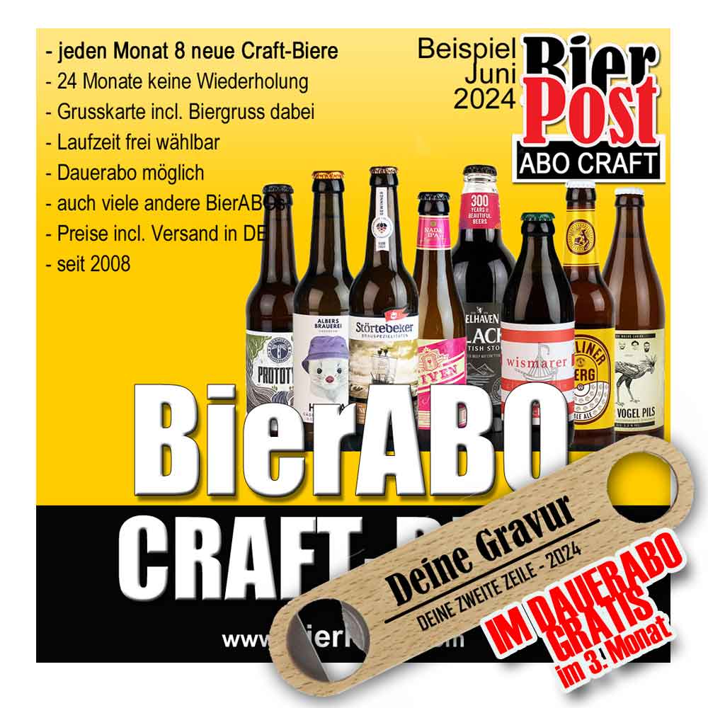 Bild von BierPostABO - CRAFTBEER - DEUTSCH und INTERNATIONAL - incl. Versand in DE, incl BierPostCARD 