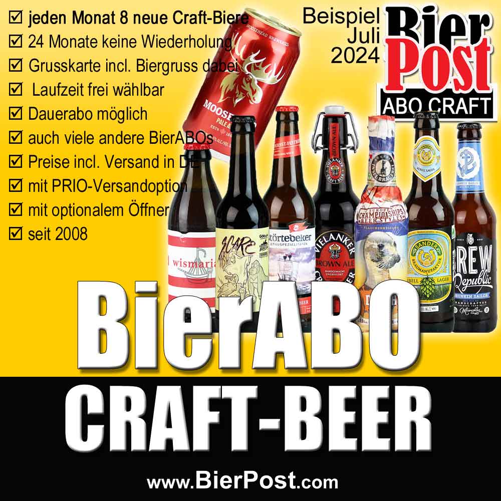 Bild von BierPostABO - CRAFTBEER - DEUTSCH und INTERNATIONAL - incl. Versand in DE, incl BierPostCARD 