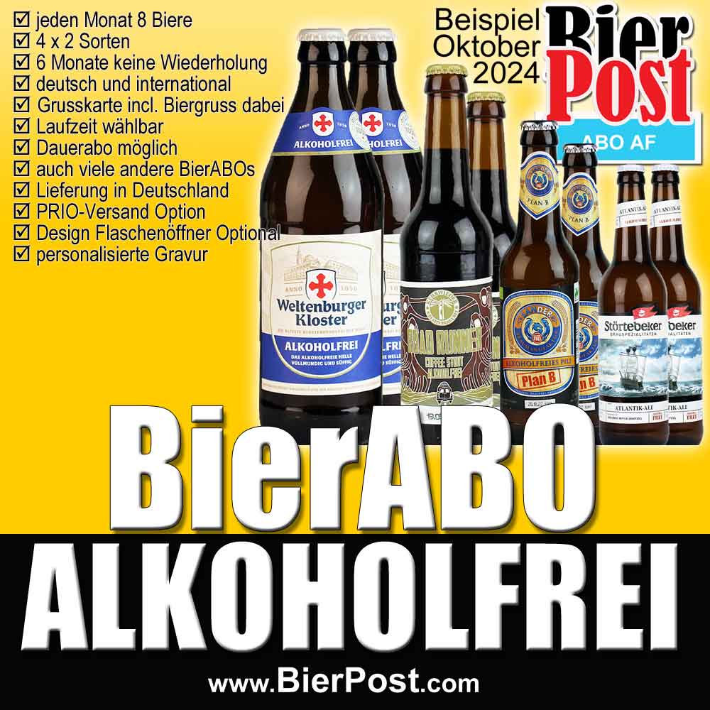 Bild von BierPostABO - ALKOHOLFREI - incl. Versand in DE, incl BierPostCARD 