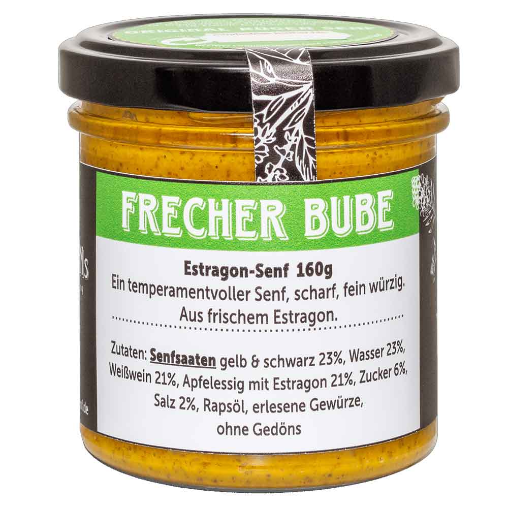 Bild von Glenns Rügener Senf - FRECHER BUBE - ESTRAGON - 160g