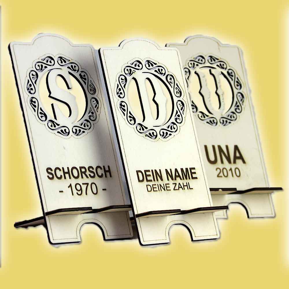 Bild von Handyhalter mit deinem Buchstaben und deiner Gravur