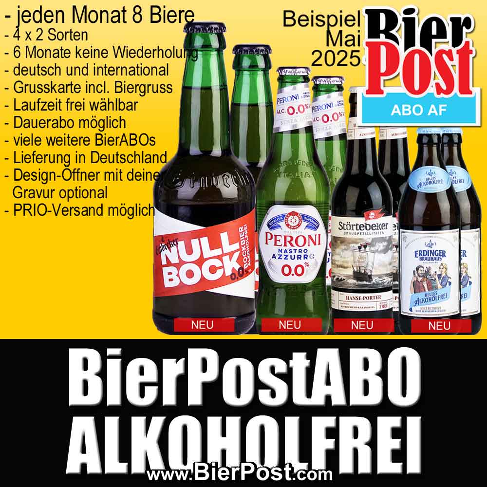 Bild von BierPostABO - ALKOHOLFREI - incl. Versand in DE, incl BierPostCARD  