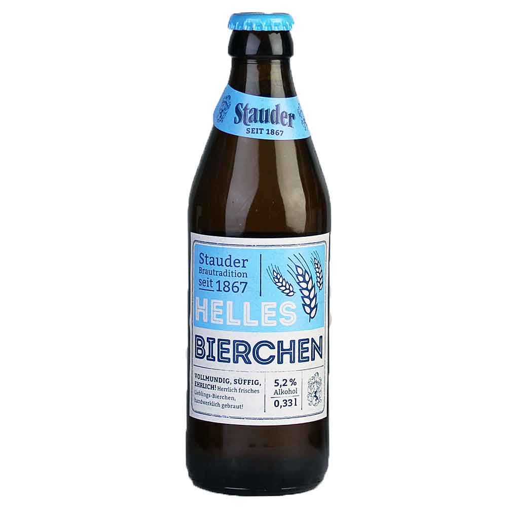 Bild von Stauder HELLES - BIERCHEN - aus Essen - 0,33l  ( MHD 20. AUGUST 2025 )