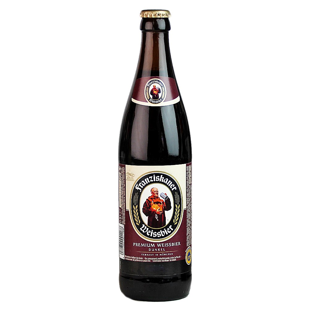 Bild von Franziskaner Weissbier - DUNKEL - 0,5l ( MHD 30. AUGUST 2026 )
