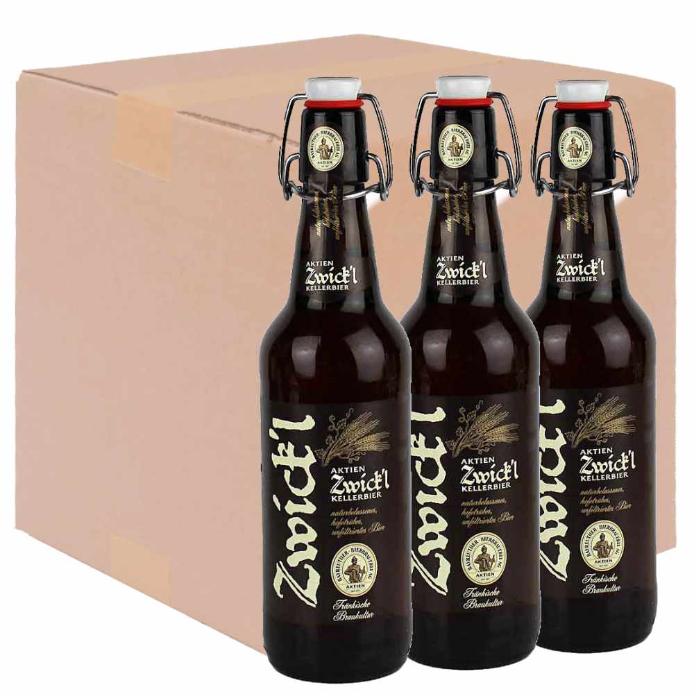 Bild von Bayreuther - Aktien ZWICKEL KELLERBIER - Karton Sortenrein mit Mengenauswahl je 0,5l 