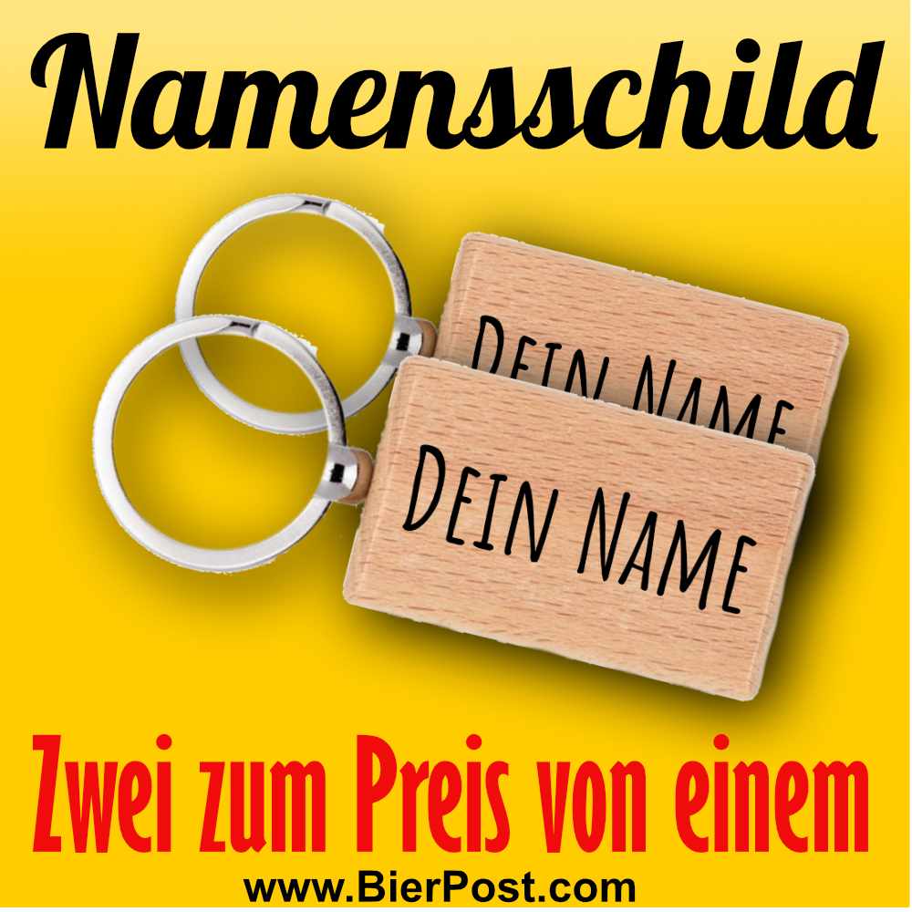 Bild von Namensschild - HOLZ - RECHTECKIG - incl. Personalisierter Lasergravur -