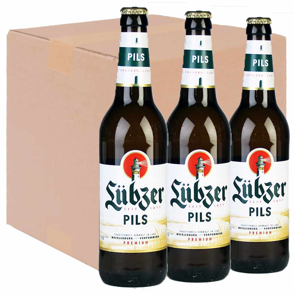 Bild von Lübzer - PILS - Karton Sortenrein mit Mengenauswahl je 0,5l 