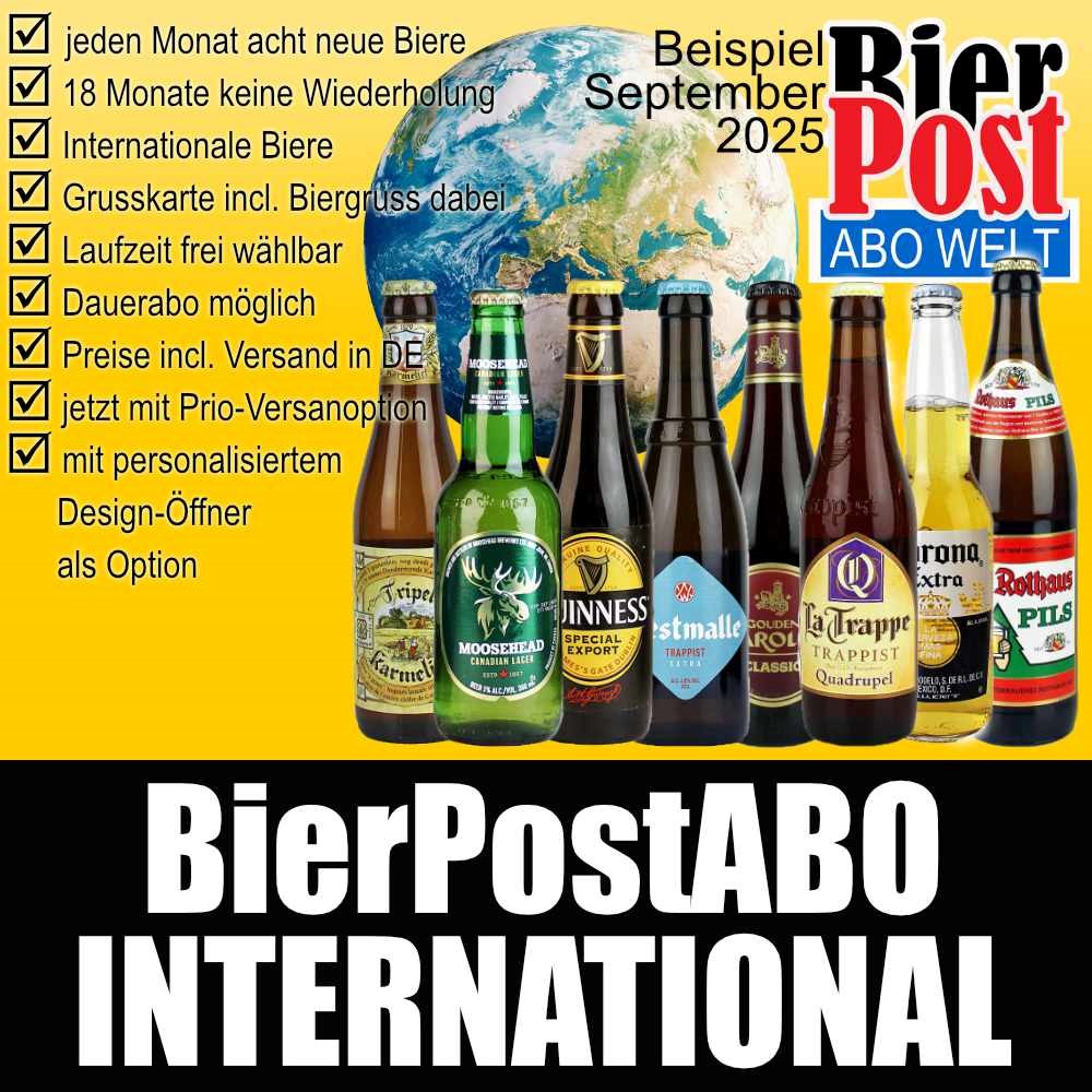 Bild von BierPostABO - INTERNATIONAL - incl. Versand in DE, incl. BierPostCARD 