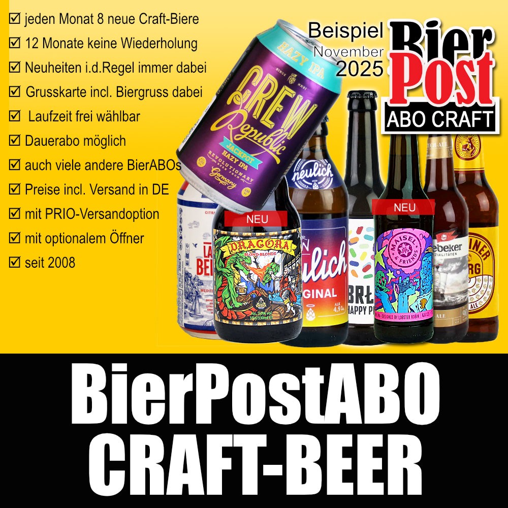 Bild von BierPostABO - CRAFTBEER - incl. Versand in DE, incl BierPostCARD 