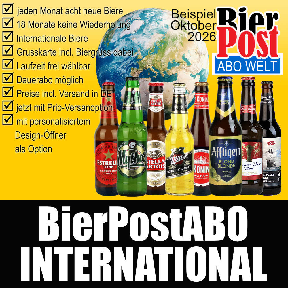 Bild von BierPostABO - INTERNATIONAL - incl. Versand in DE, incl. BierPostCARD