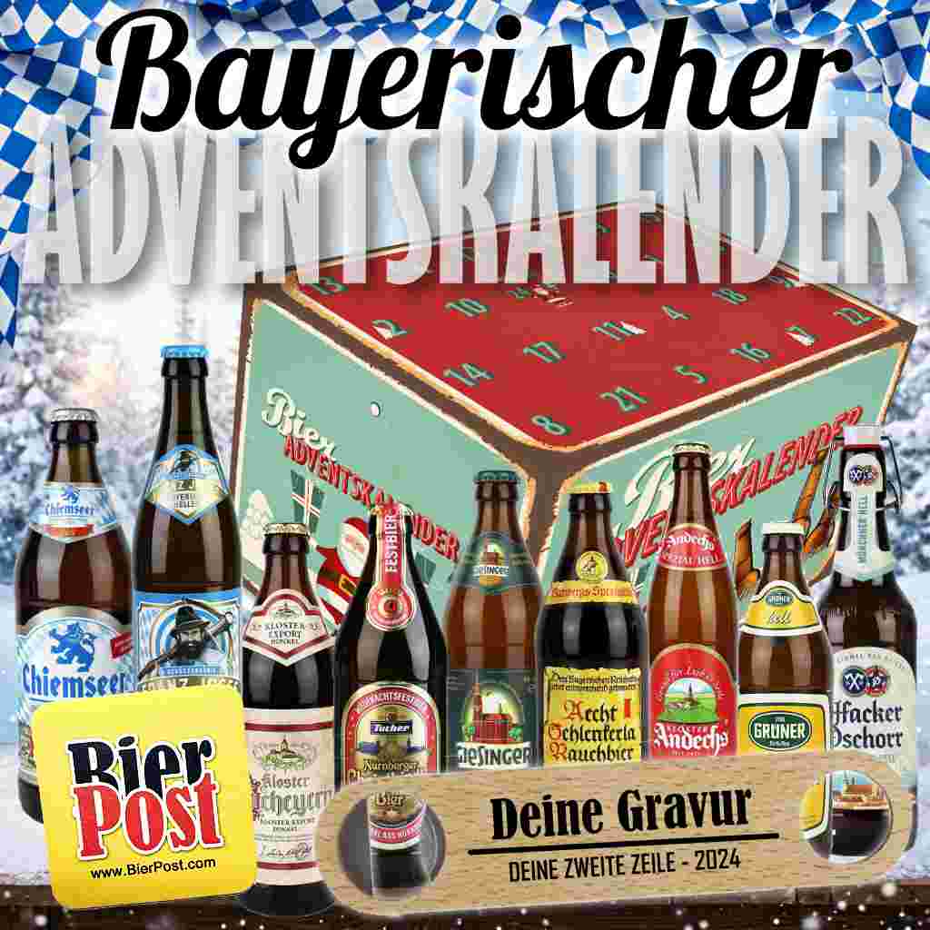 Bild von Bieradventskalender - 24 BAYERISCHE BIERE - BIERADVENTSBOX je 0,5l 